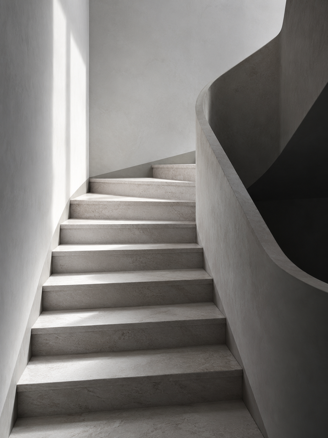 A stone staircase.